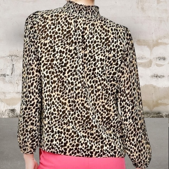J. Crew Factory ‘Leopard Long-Sleeve Mockneck Top’ Size XXS - Picture 4 of 15